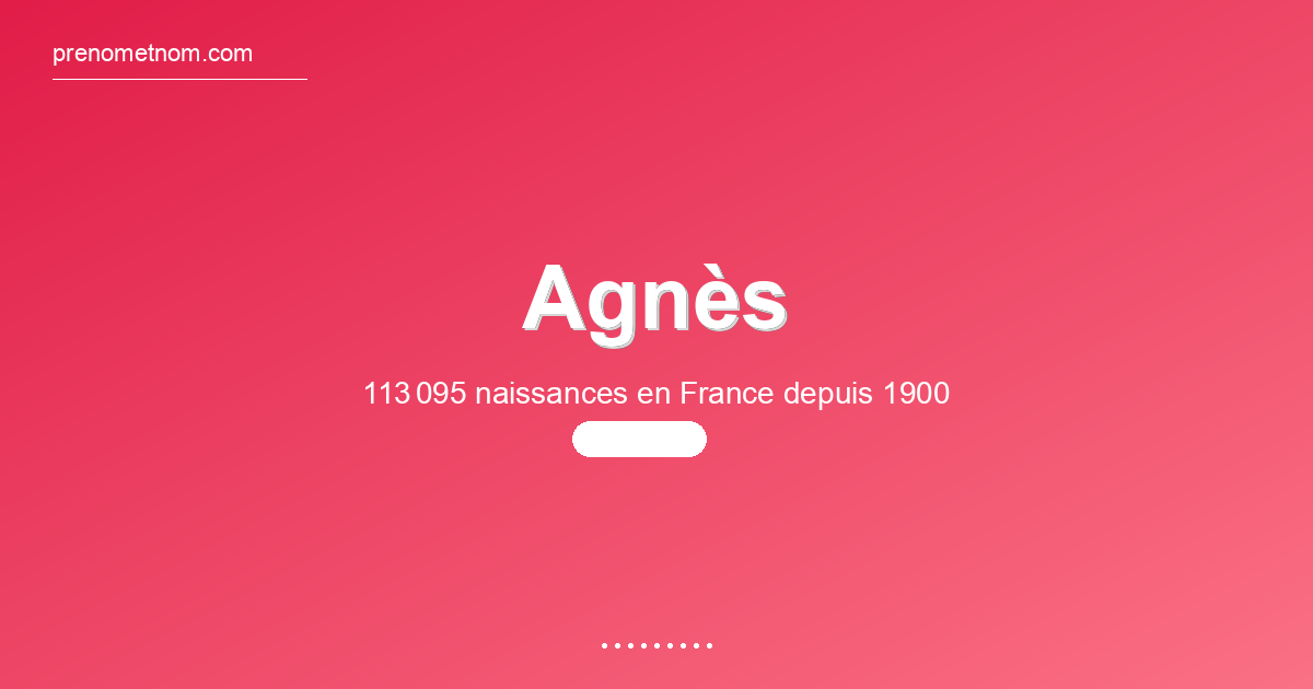 Carte visuelle du prénom Agnès