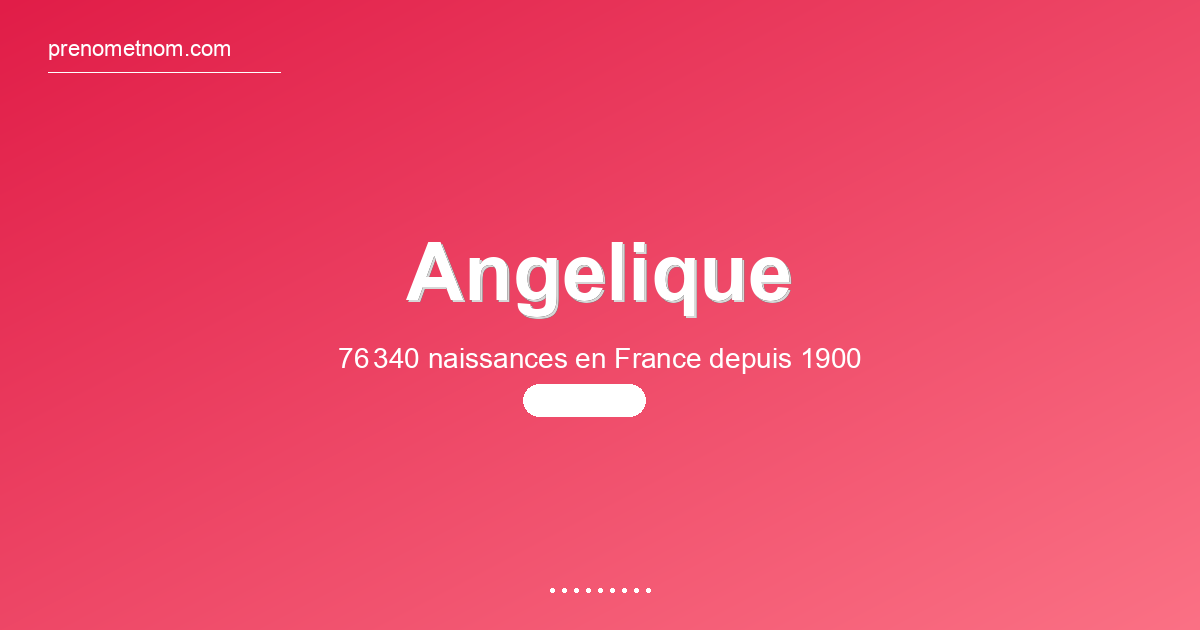 Carte visuelle du prénom Angelique