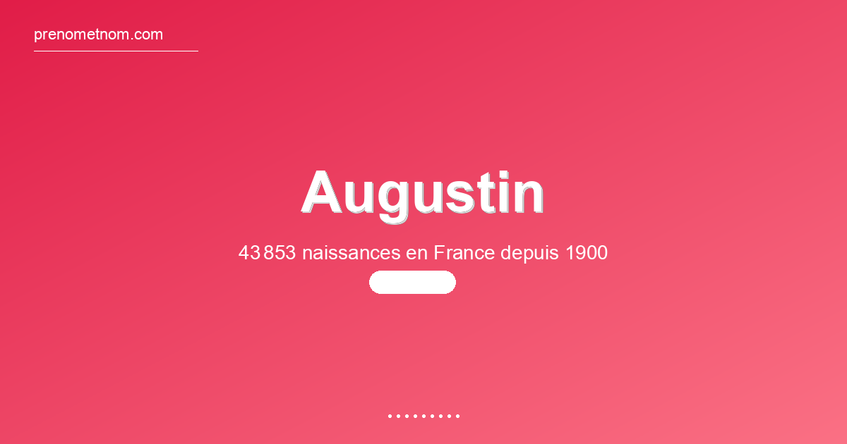 Carte visuelle du prénom Augustin