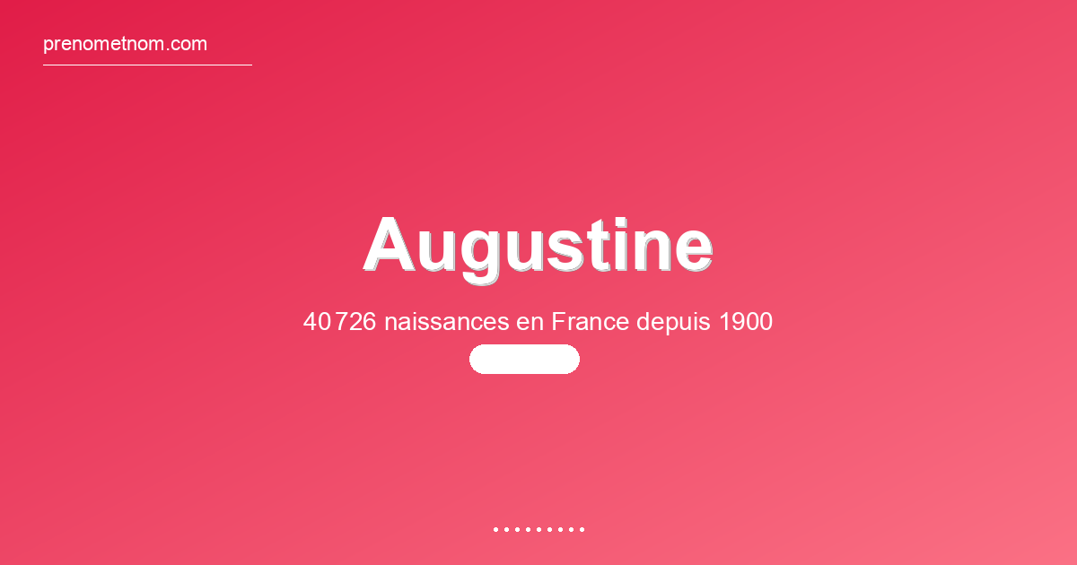 Carte visuelle du prénom Augustine