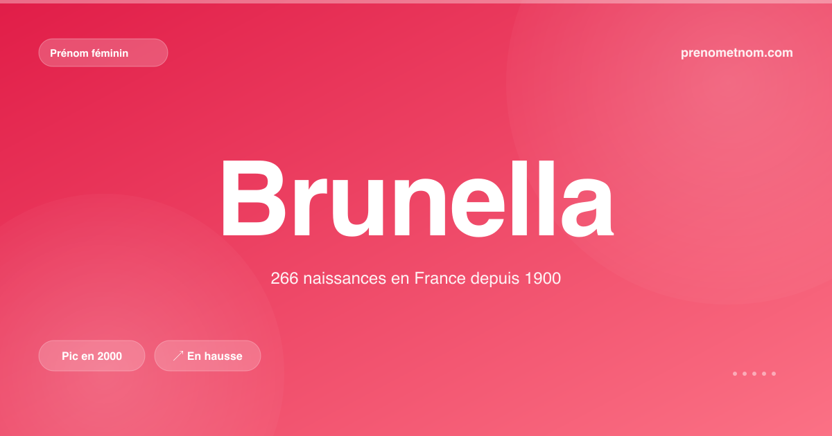 Carte visuelle du prénom Brunella