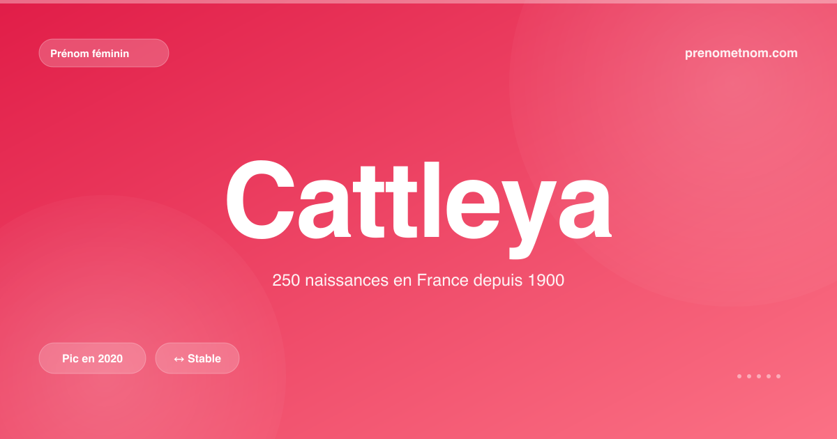 Carte visuelle du prénom Cattleya
