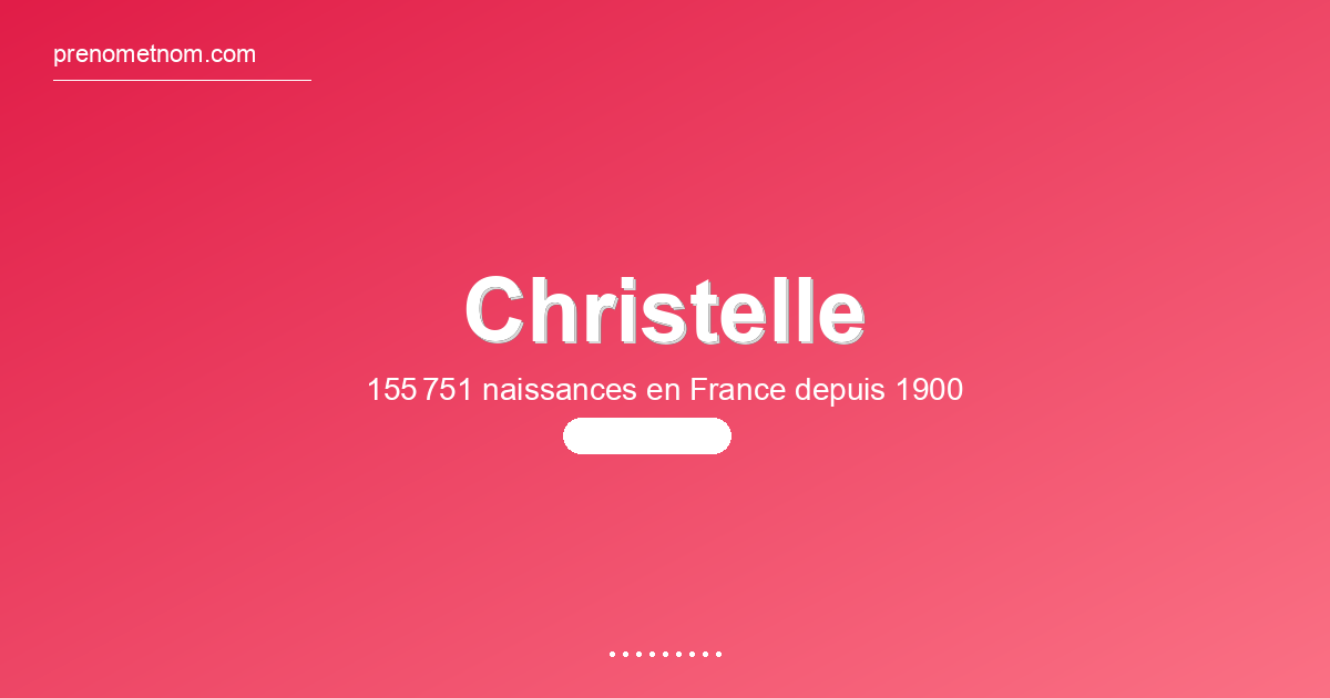 Carte visuelle du prénom Christelle
