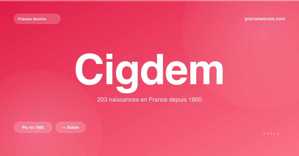 Carte visuelle du prénom Cigdem