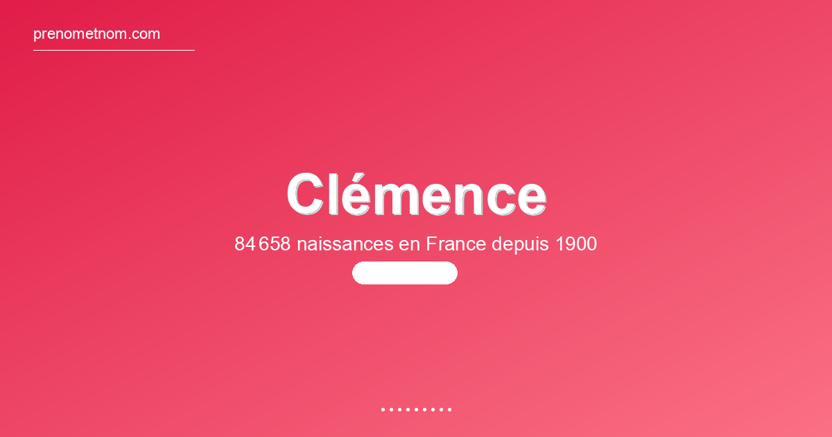 Carte visuelle du prénom Clémence