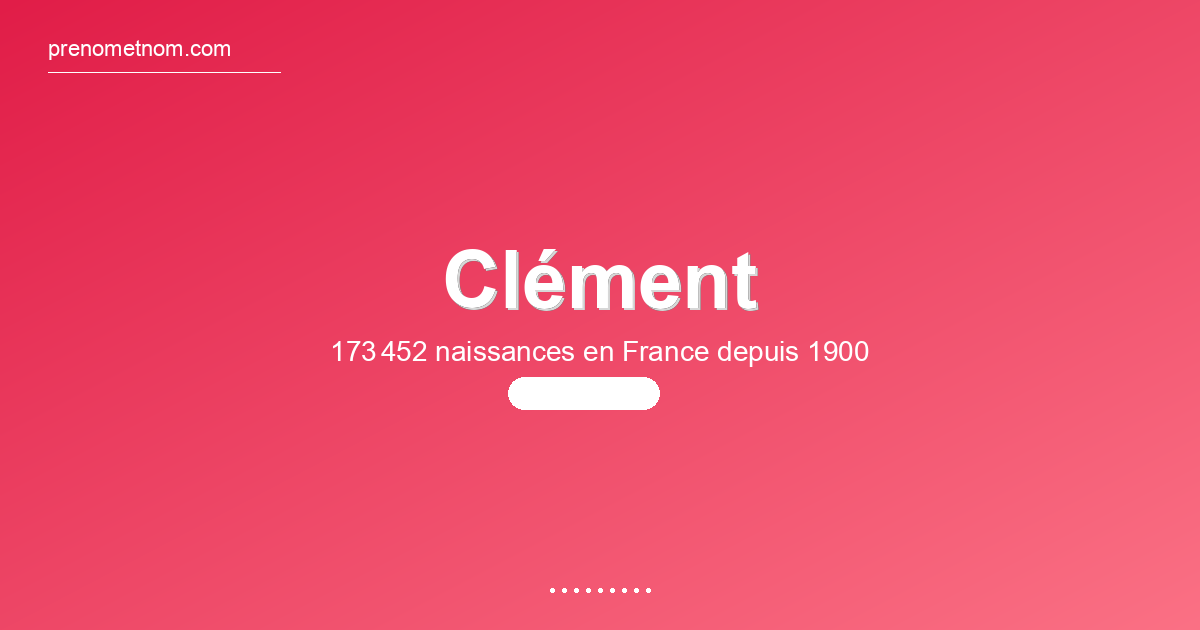 Carte visuelle du prénom Clément