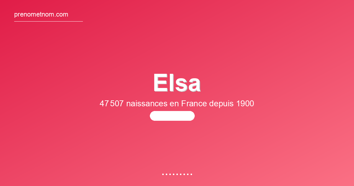 Carte visuelle du prénom Elsa