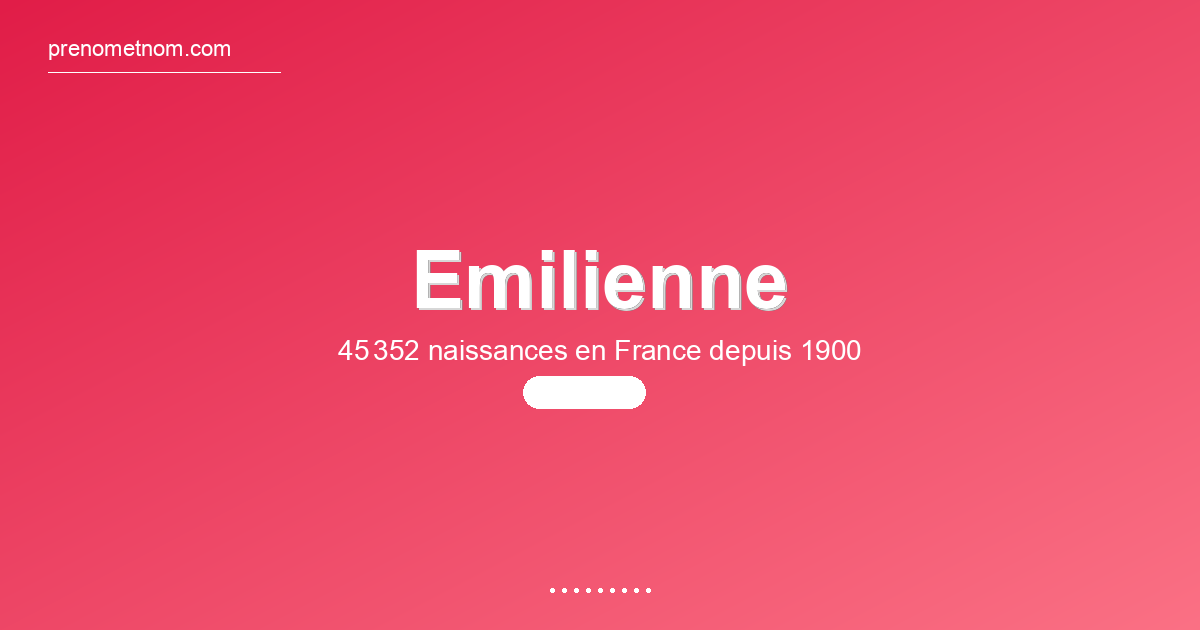 Carte visuelle du prénom Emilienne