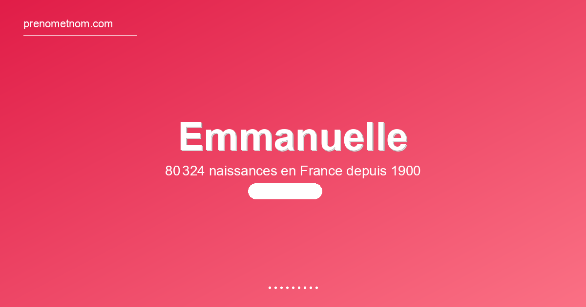 Carte visuelle du prénom Emmanuelle