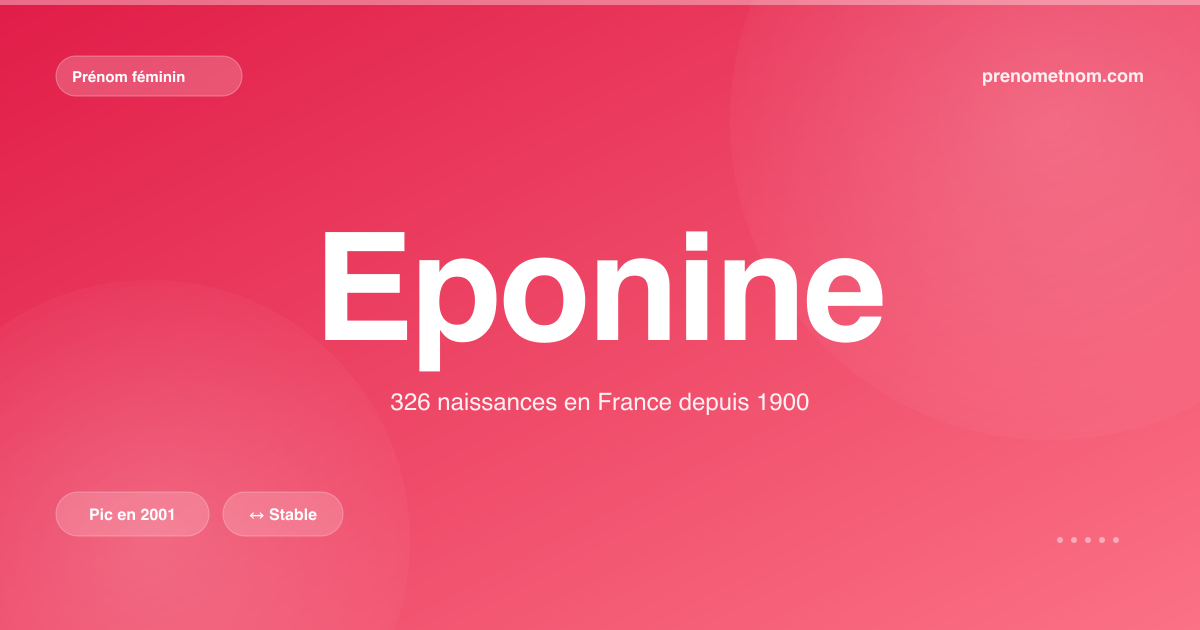 Carte visuelle du prénom Eponine