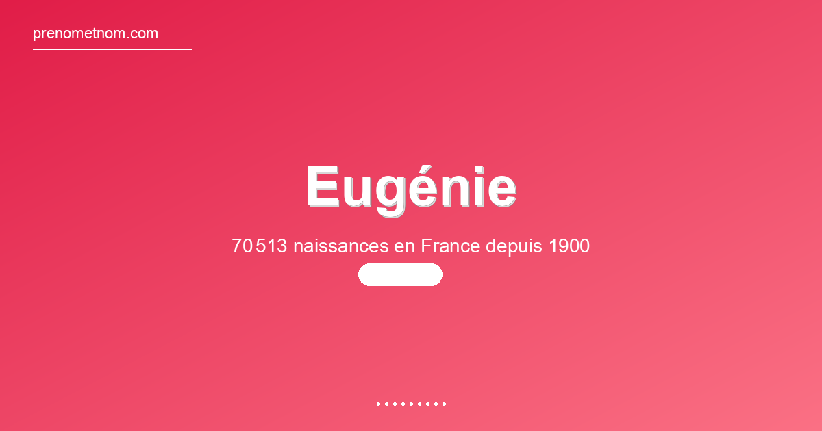 Carte visuelle du prénom Eugénie