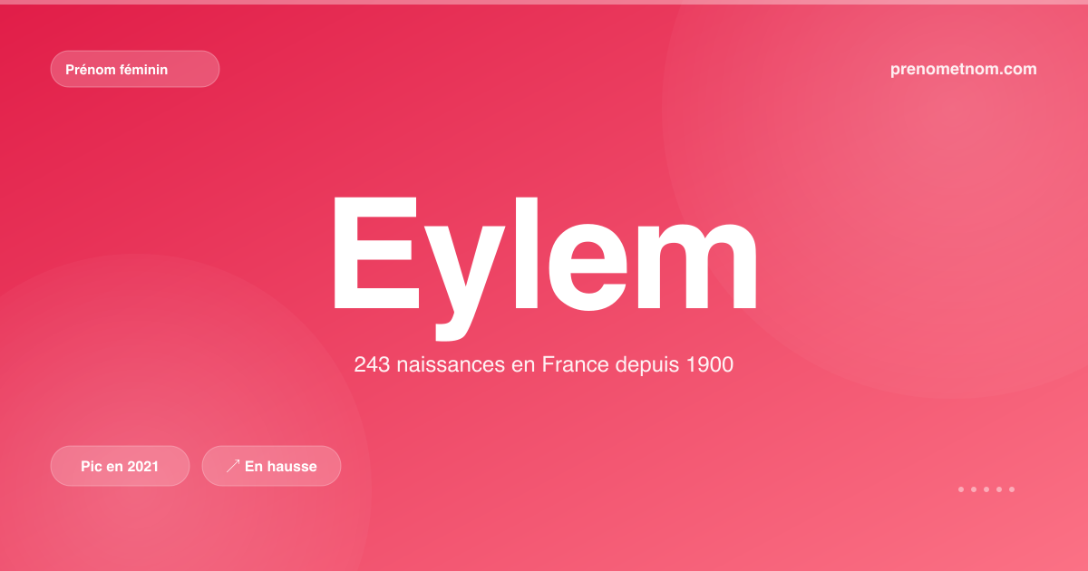 Carte visuelle du prénom Eylem