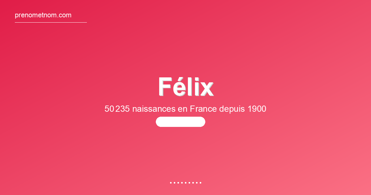 Carte visuelle du prénom Félix