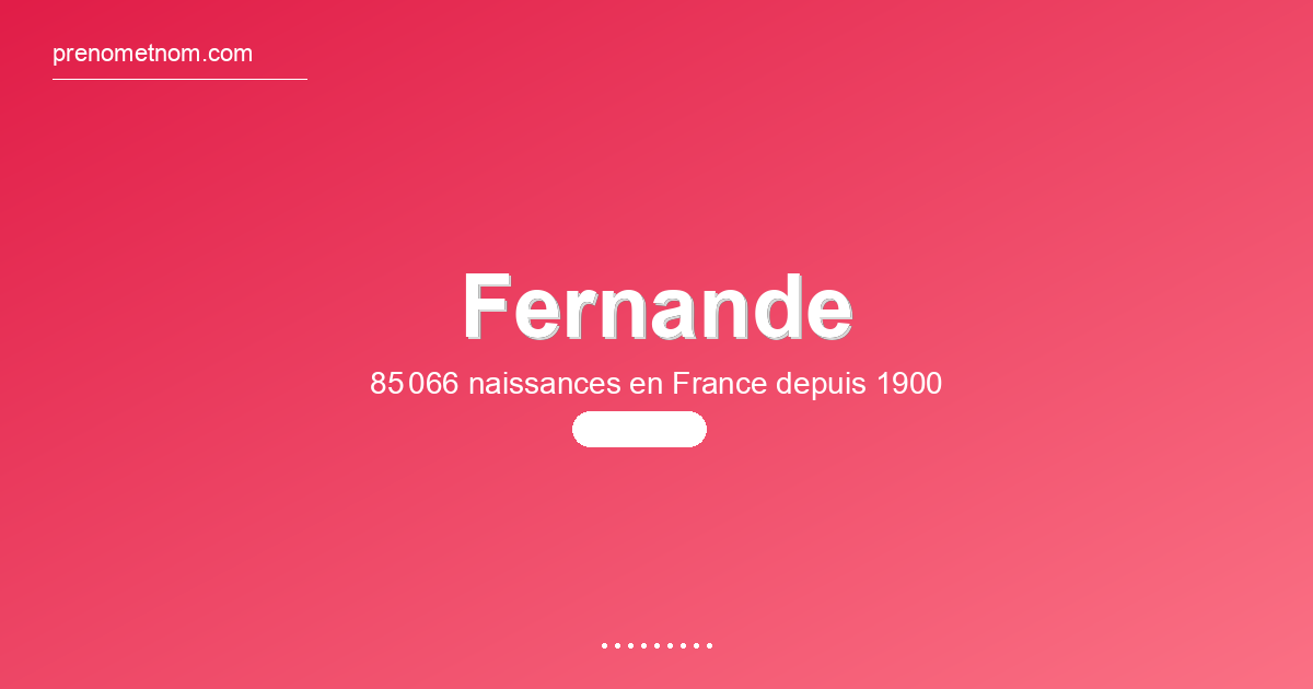 Carte visuelle du prénom Fernande