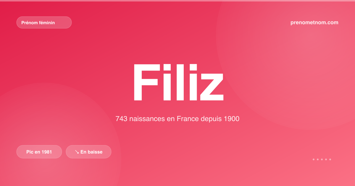 Carte visuelle du prénom Filiz