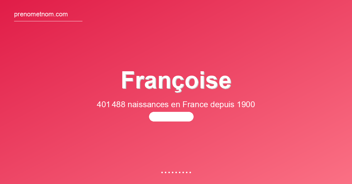 Carte visuelle du prénom Françoise