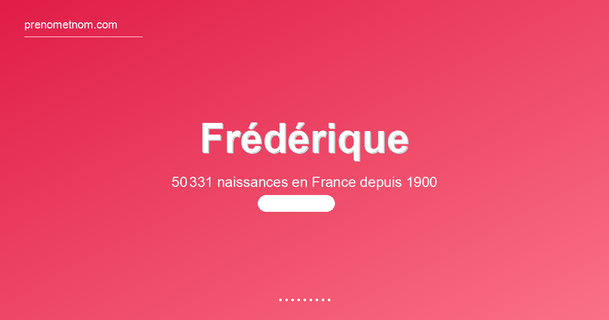 Carte visuelle du prénom Frédérique