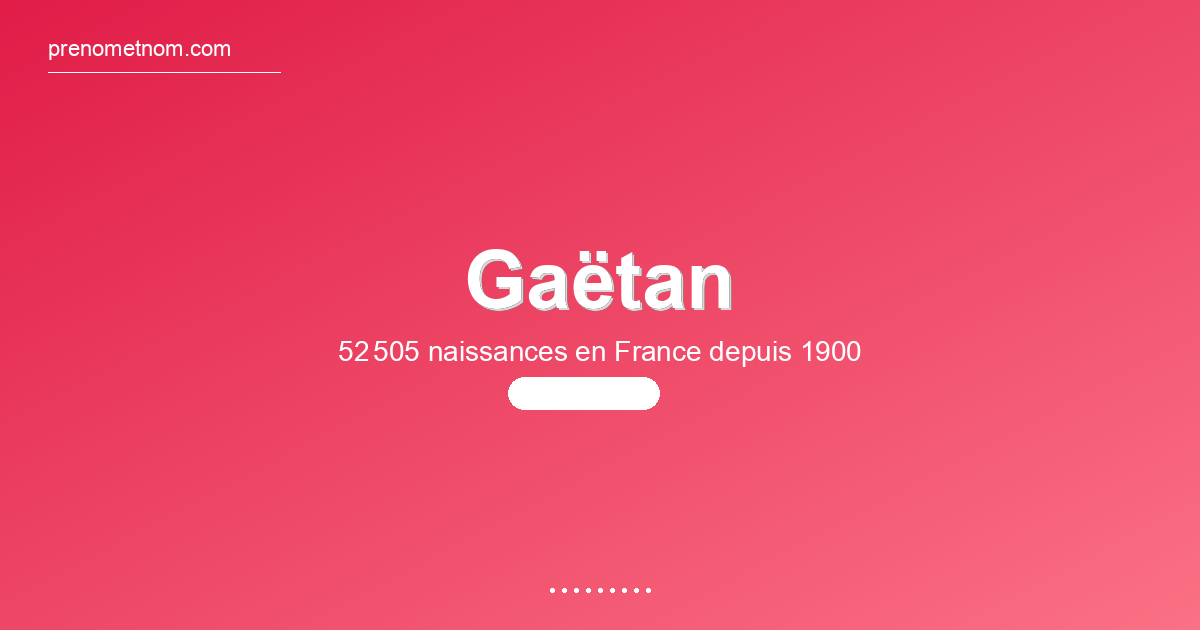Carte visuelle du prénom Gaëtan
