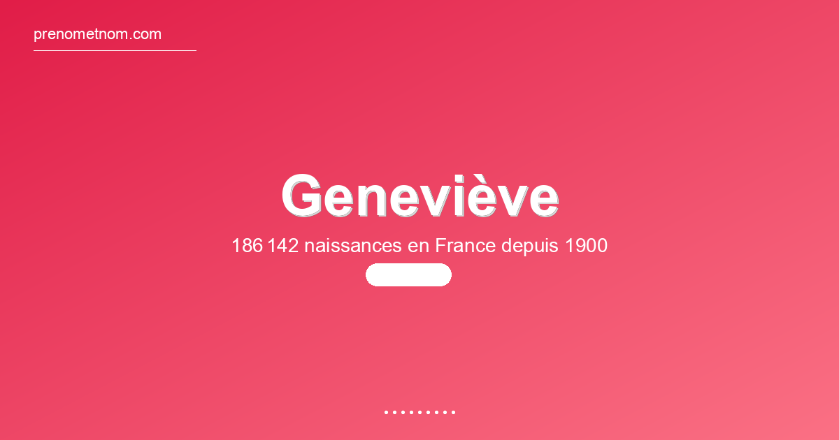 Carte visuelle du prénom Geneviève