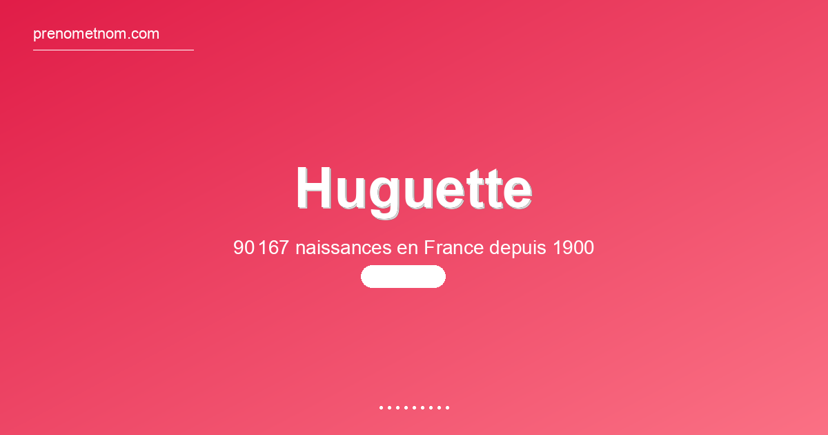 Carte visuelle du prénom Huguette