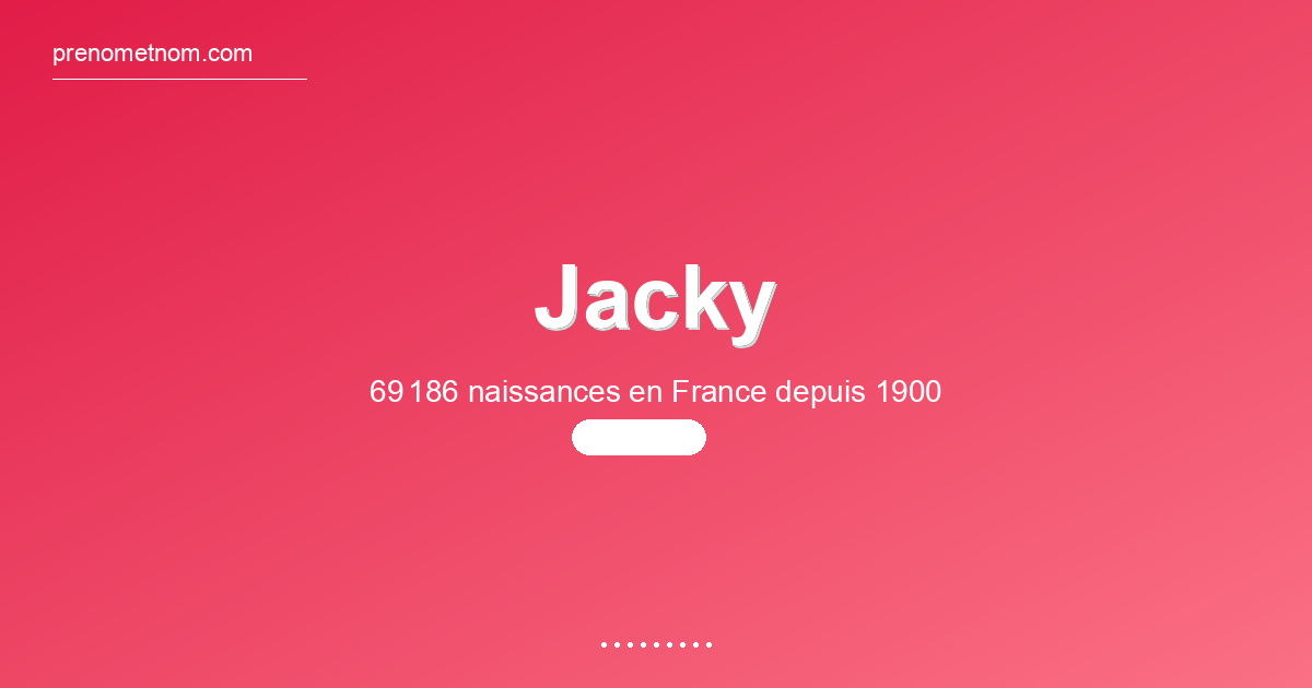 Carte visuelle du prénom Jacky