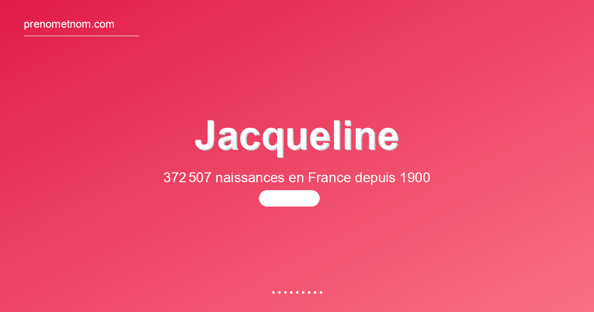 Carte visuelle du prénom Jacqueline