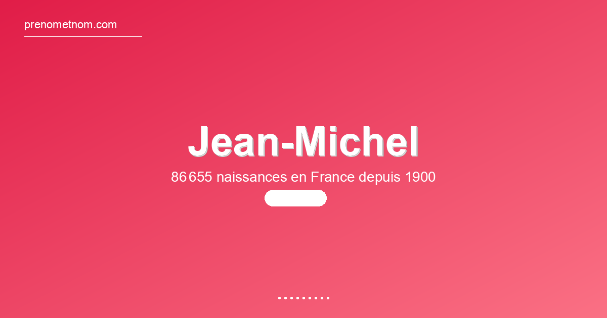 Carte visuelle du prénom Jean-Michel