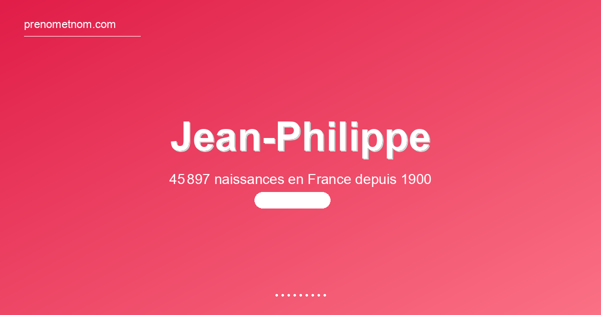Carte visuelle du prénom Jean-Philippe