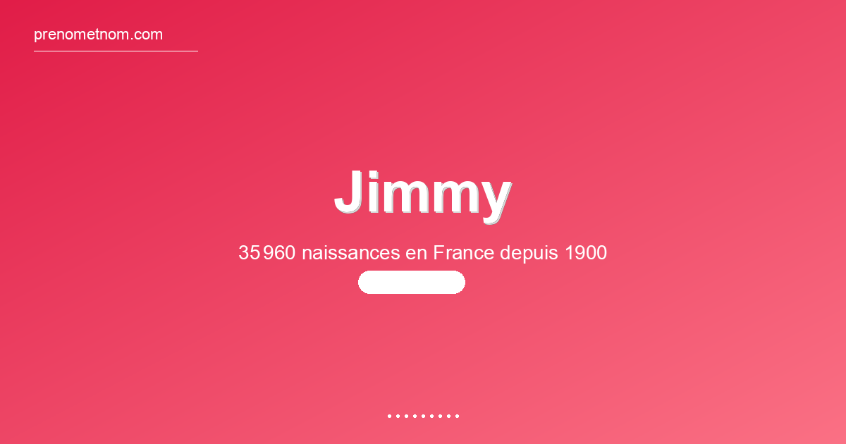 Carte visuelle du prénom Jimmy