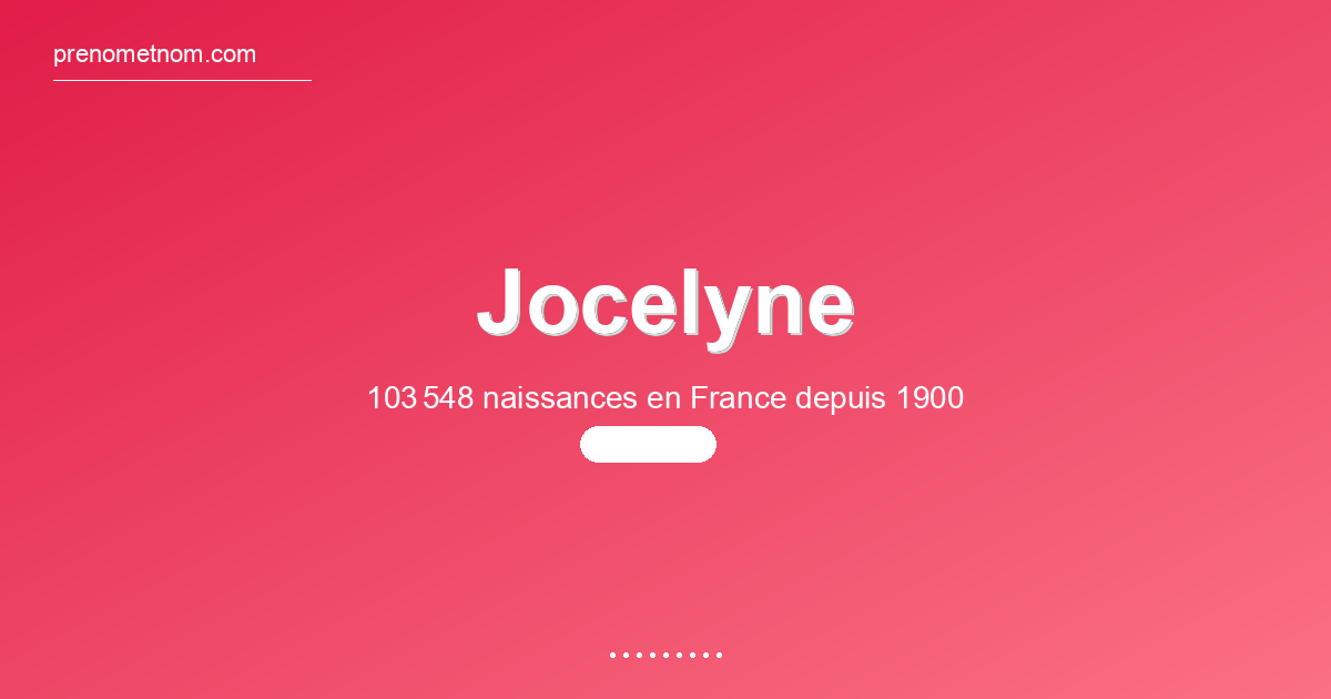 Carte visuelle du prénom Jocelyne