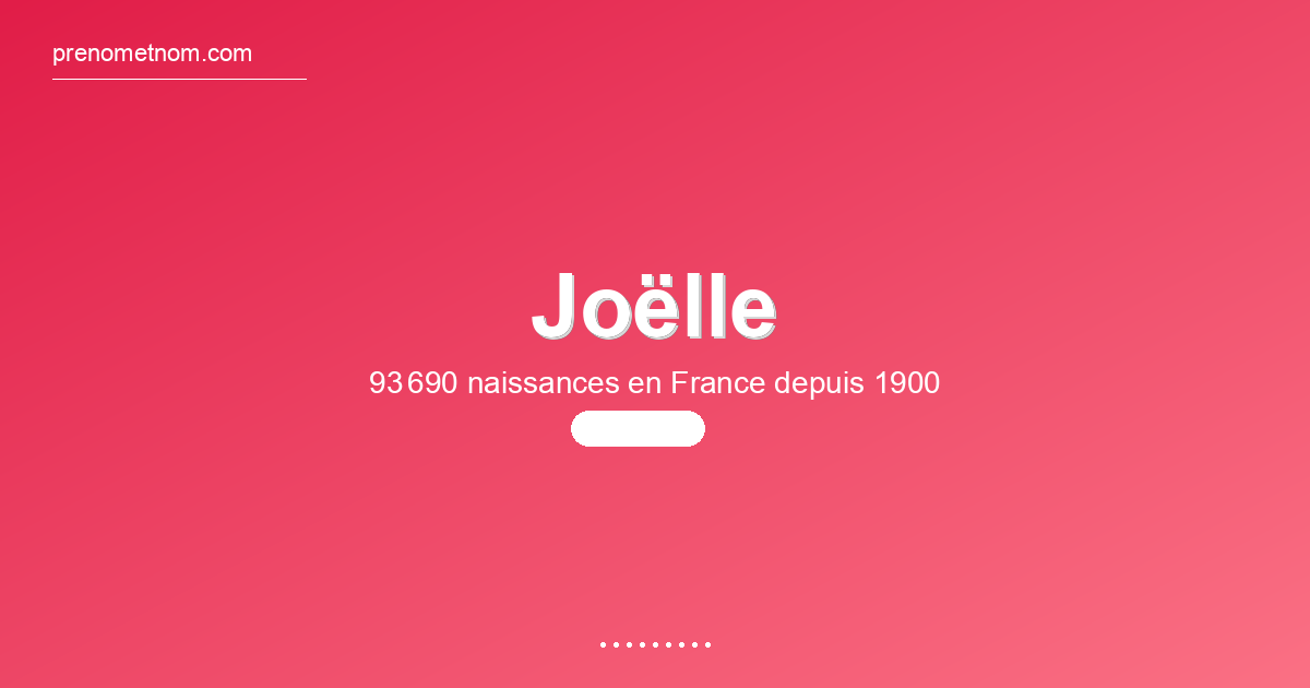 Carte visuelle du prénom Joëlle