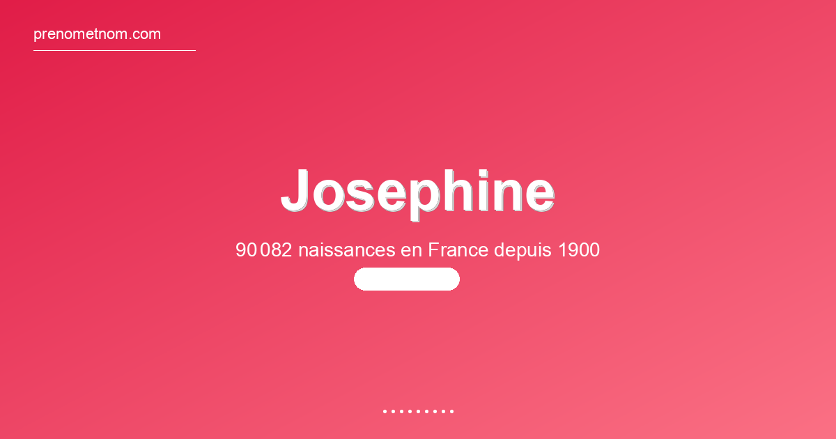 Carte visuelle du prénom Josephine
