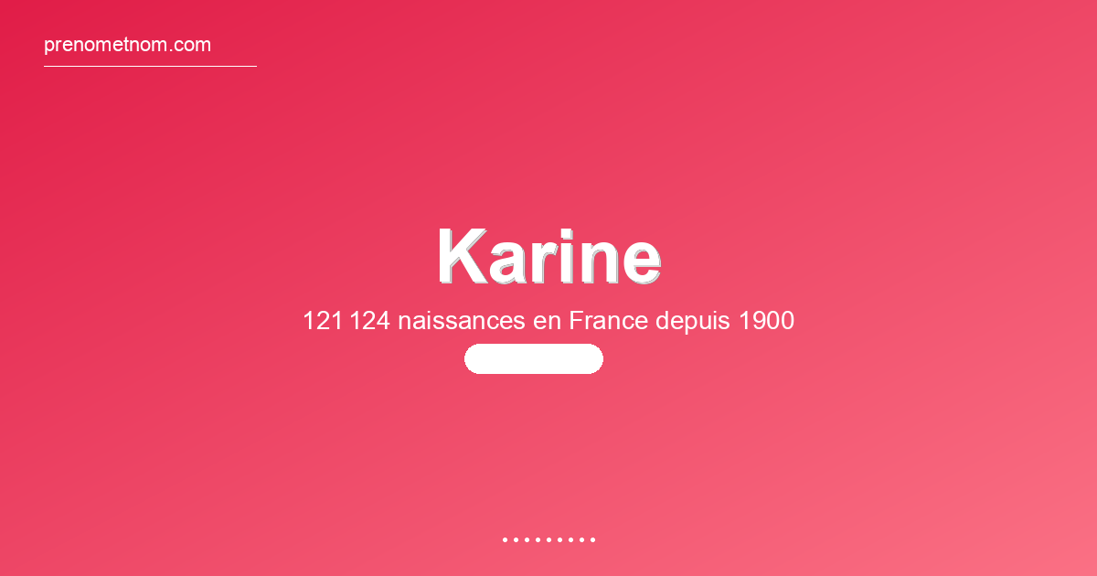 Carte visuelle du prénom Karine