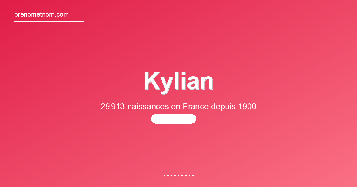 Carte visuelle du prénom Kylian