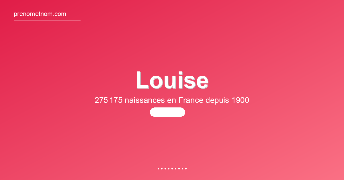 Carte visuelle du prénom Louise