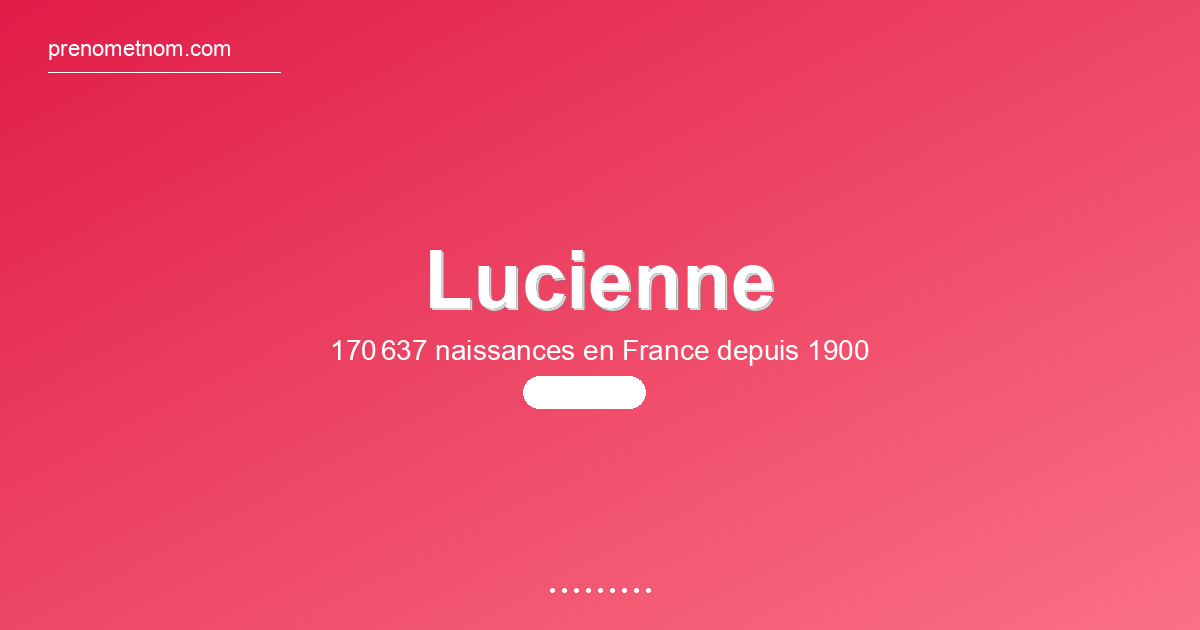 Carte visuelle du prénom Lucienne