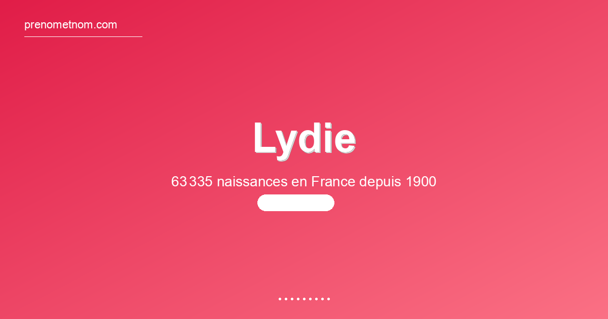 Carte visuelle du prénom Lydie