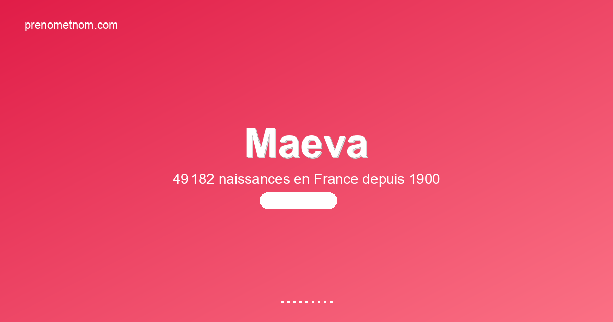 Carte visuelle du prénom Maeva