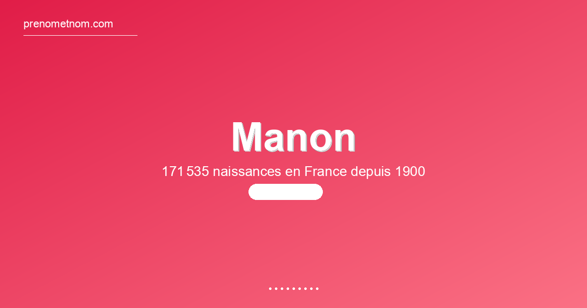 Carte visuelle du prénom Manon