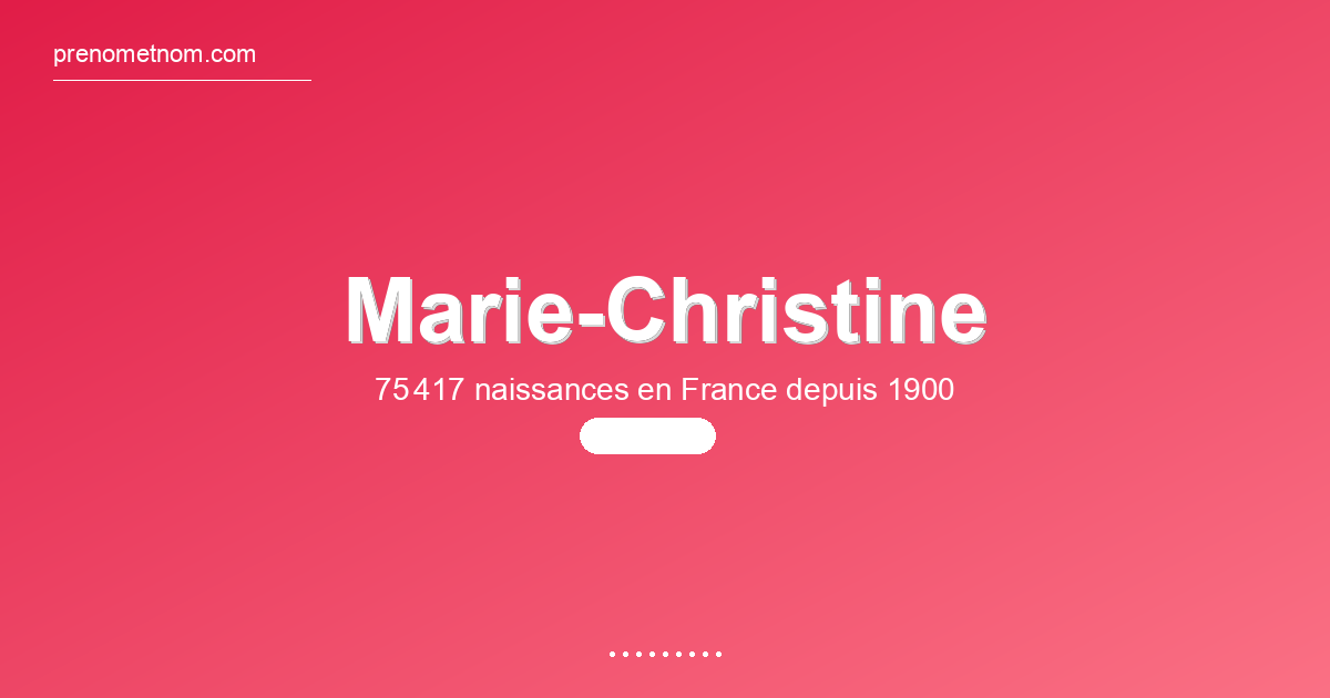 Carte visuelle du prénom Marie-Christine