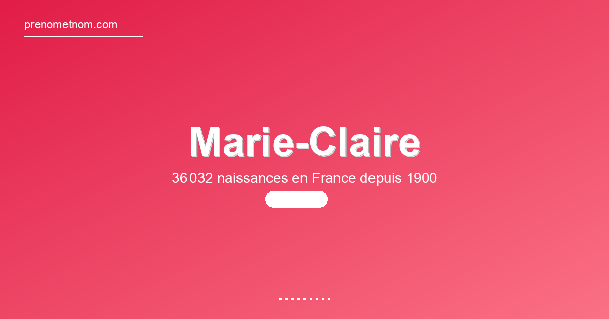 Carte visuelle du prénom Marie-Claire