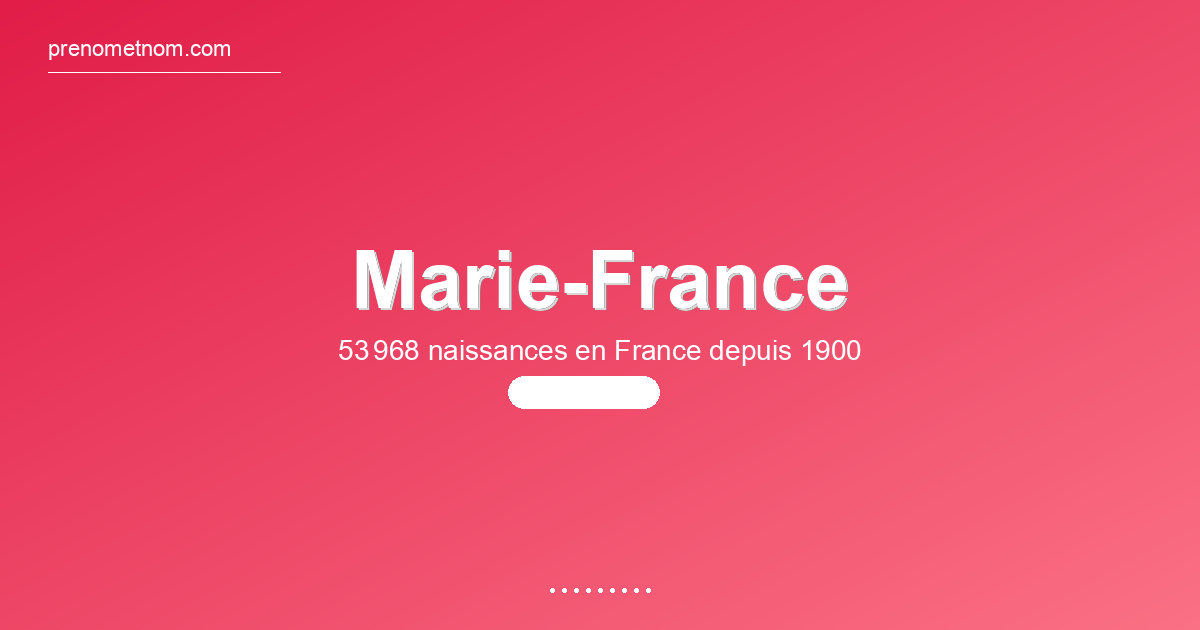 Carte visuelle du prénom Marie-France