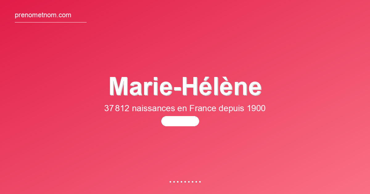 Carte visuelle du prénom Marie-Hélène