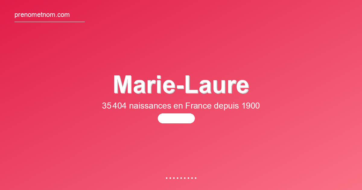 Carte visuelle du prénom Marie-Laure