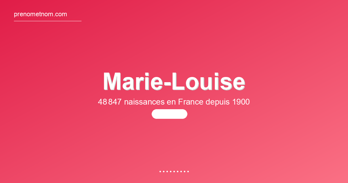 Carte visuelle du prénom Marie-Louise