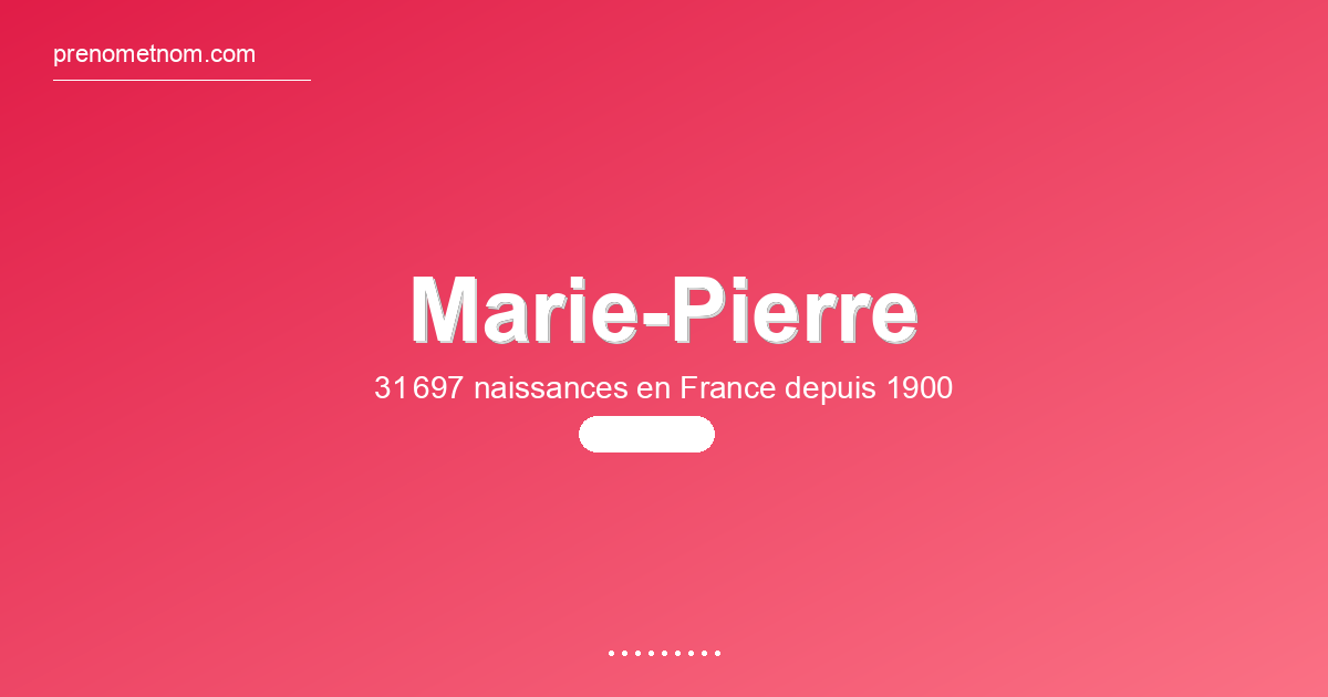 Carte visuelle du prénom Marie-Pierre