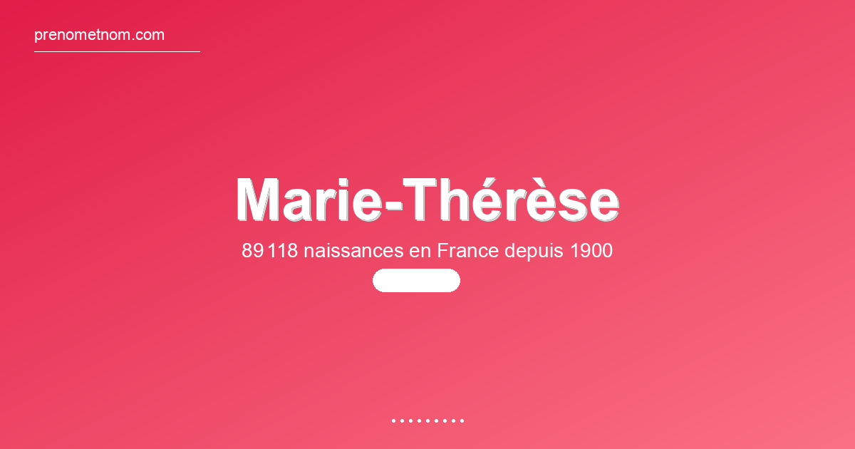 Carte visuelle du prénom Marie-Thérèse