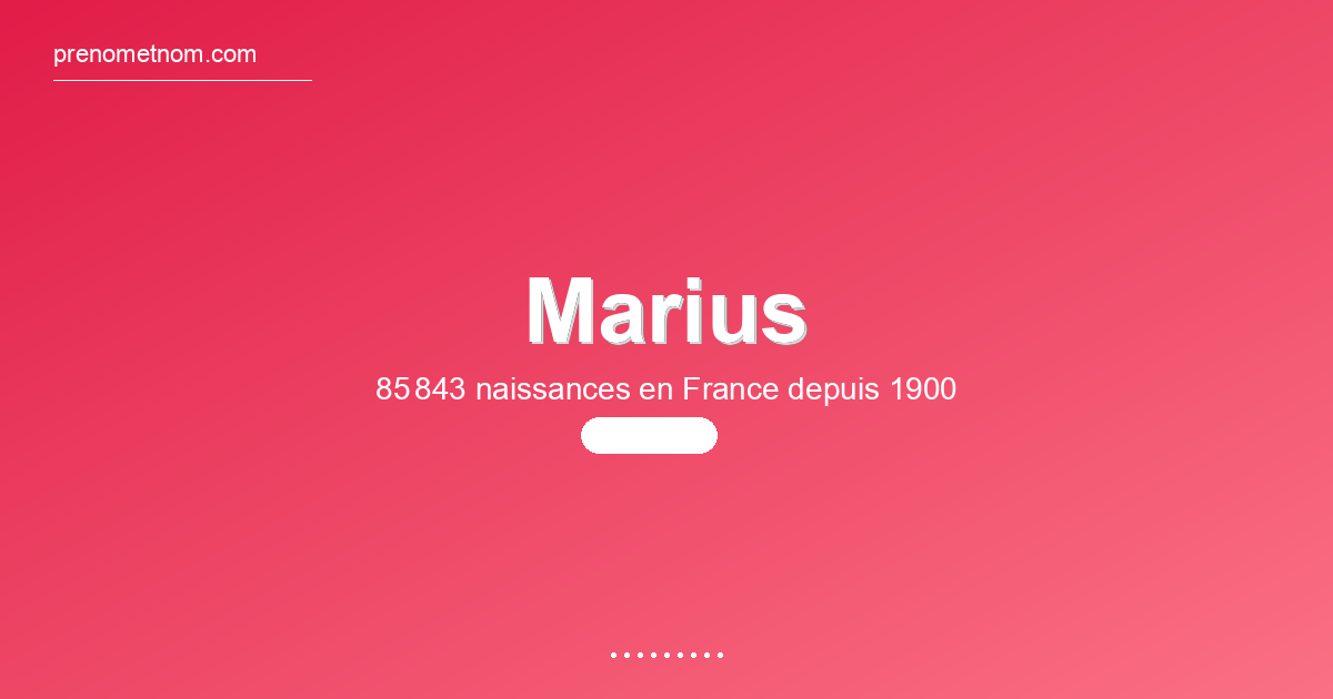Carte visuelle du prénom Marius