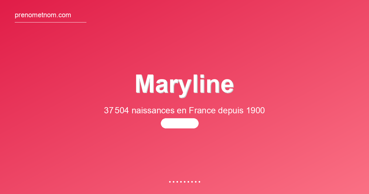 Carte visuelle du prénom Maryline