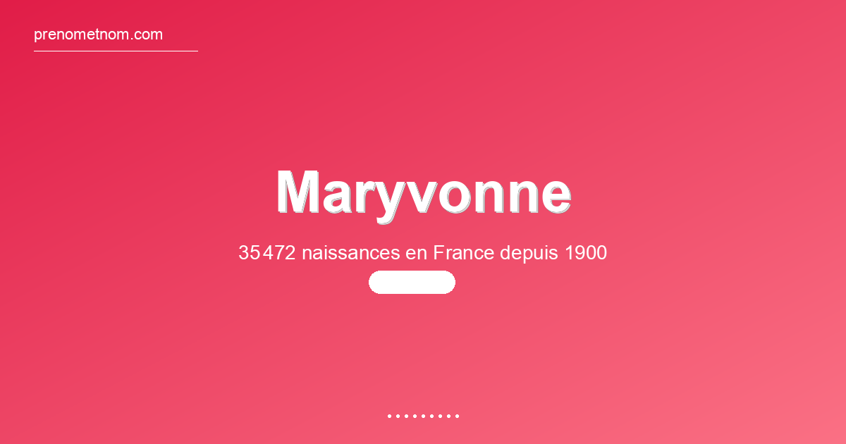 Carte visuelle du prénom Maryvonne